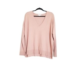 Prologue V-Neck Long Sleeve Tan Sweatshirt